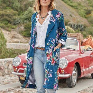 Sundance Royal Botanical Topper Jacket Top Floral PS